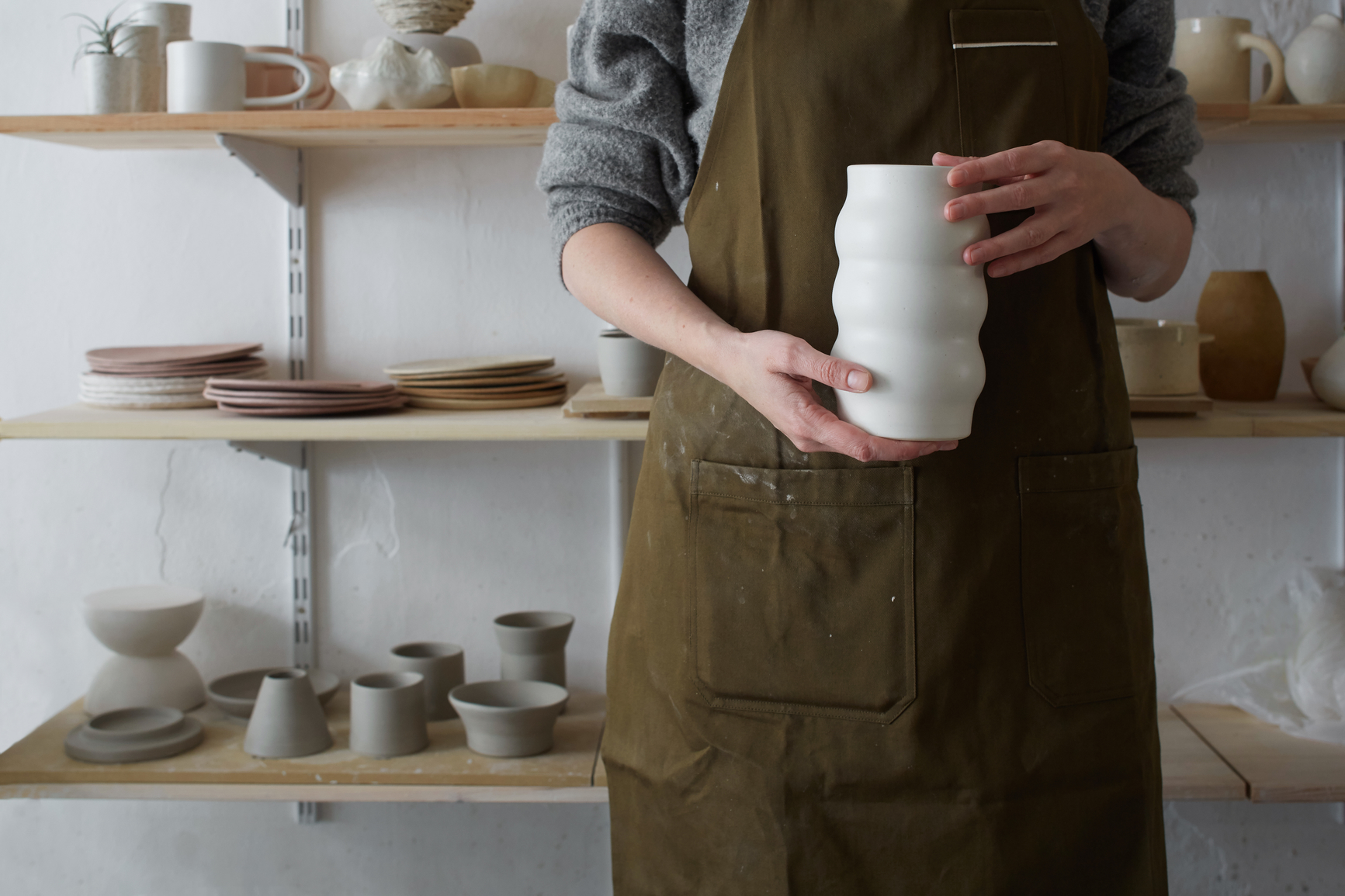women with jar